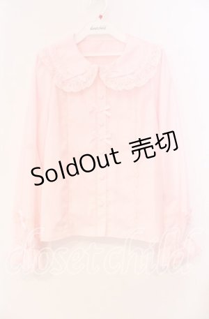 画像: axes femme kawaii / トーションレース丸襟ブラウス Ｍ ピンク O-25-12-02-028-AX-BL-IG-OS