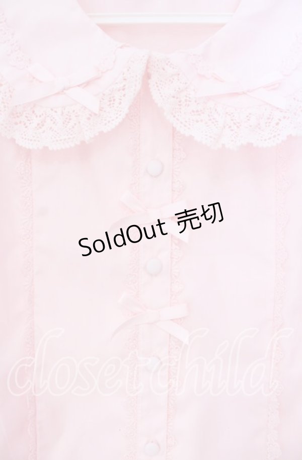 画像2: axes femme Kawaii / トーションレース丸襟ブラウス Ｍ ピンク O-25-12-02-028-AX-BL-IG-OS (2)