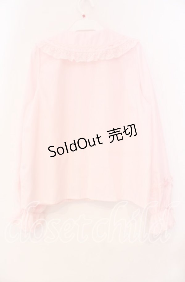 画像4: axes femme Kawaii / トーションレース丸襟ブラウス Ｍ ピンク O-25-12-02-028-AX-BL-IG-OS (4)