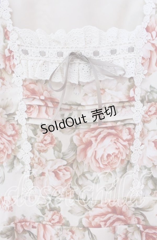 画像2: axes femme / ブルームフラワー柄ワンピース  アイボリー O-25-12-02-030-AX-OP-IG-OS (2)