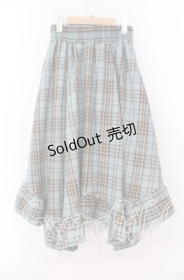 画像3: axes femme / タータンチェックイレヘムスカート  ミント O-25-12-02-031-AX-SK-IG-OS (3)