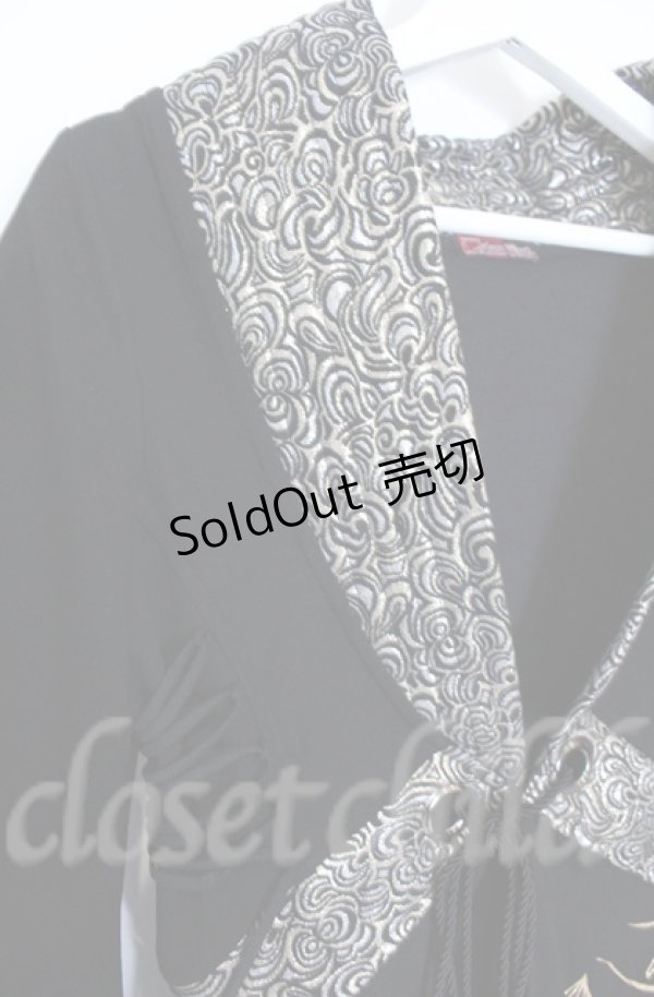 画像3: Qutie Frash / Newサイドロング着物カーデ  ブラック×ゴールド O-25-12-03-026-QU-JA-IG-ZT1208B (3)