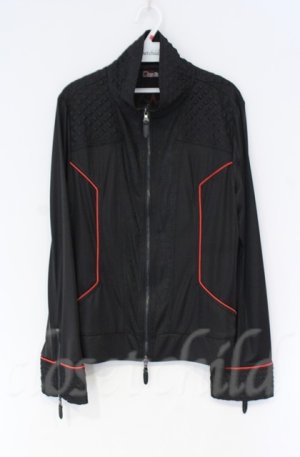 画像: Qutie Frash / サイバーZIPカーデ  レッド×ブラック O-25-12-03-027-QU-JA-IG-ZT1208B