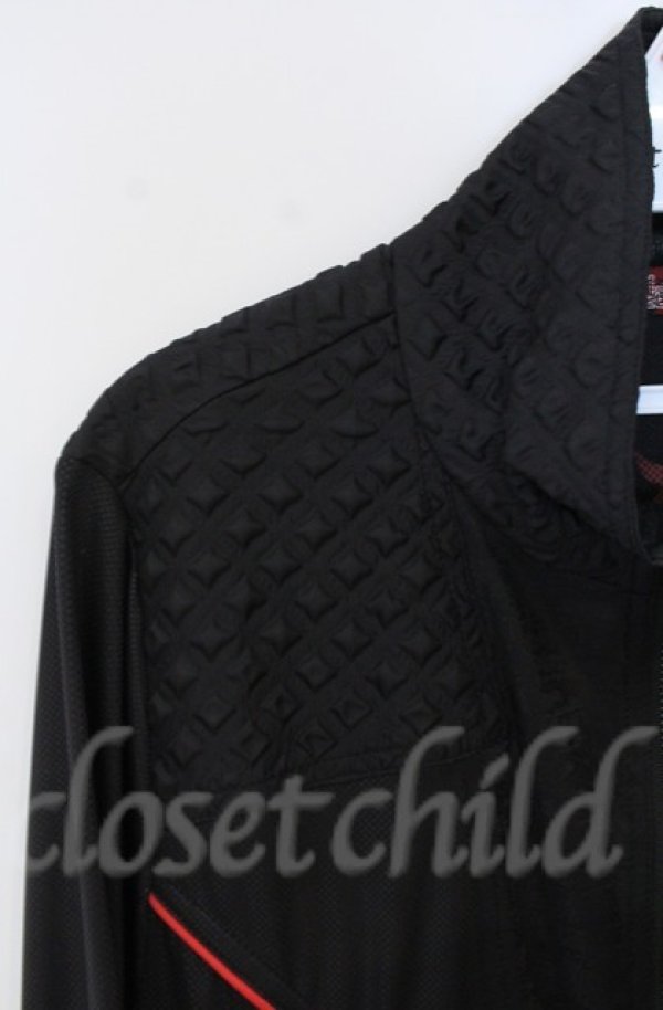 画像2: Qutie Frash / サイバーZIPカーデ  レッド×ブラック O-25-12-03-027-QU-JA-IG-ZT1208B (2)