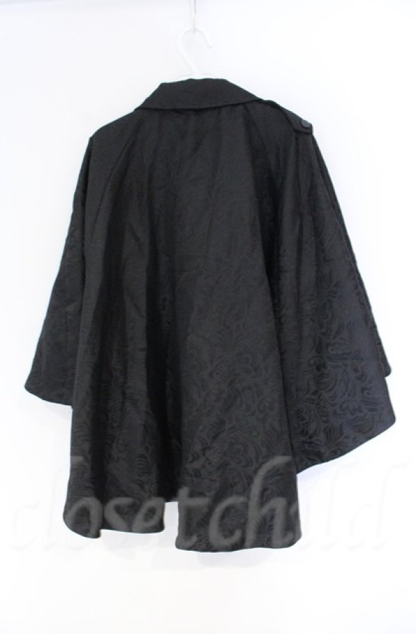 画像4: Qutie Frash / 後ろロングポンチョ  ブラック×ゴールド O-25-12-03-029-QU-JA-OW-ZT182 (4)