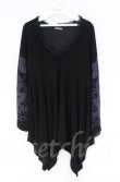 画像1: Qutie Frash / 変形ちりめんトップス  ブラック×パープル O-25-12-03-033-QU-TO-OW-ZT1208B (1)