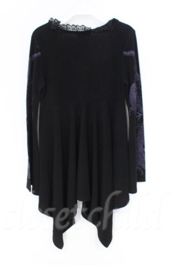 画像3: Qutie Frash / 変形ちりめんトップス  ブラック×パープル O-25-12-03-033-QU-TO-OW-ZT1208B (3)