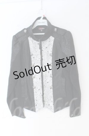 画像: Qutie Frash / ナポレオンジャケット L ホワイトｘブラック O-25-12-03-036-QU-BL-YM-OS