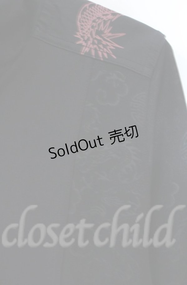 画像2: Qutie Frash / スタンドネックZIPカーディガン  ブラック×レッド O-25-12-03-037-QU-TO-OW-ZT1208B (2)