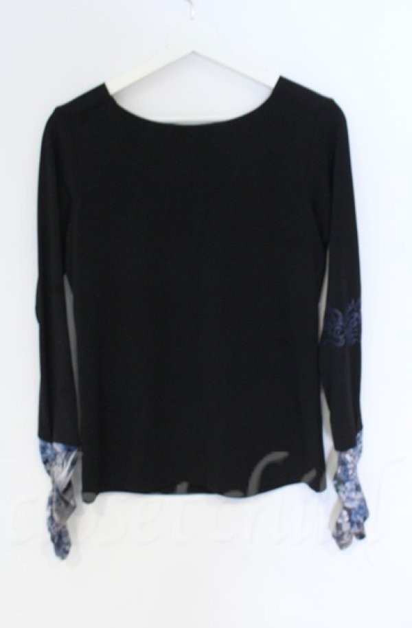 画像3: Qutie Frash / クロスインナーT  ブルー×ブラック O-25-12-03-040-QU-TO-IG-ZT1208B (3)