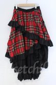 画像1: Qutie Frash / タータンチェックフリルロングスカート  レッド O-25-12-03-045-QU-SK-OW-OS (1)