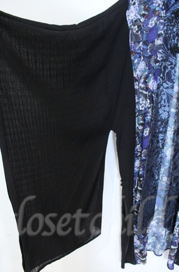 画像3: Qutie Frash / チャイナ着物ロングカーデ  ブルー O-25-12-03-005-QU-JA-OW-ZT194 (3)