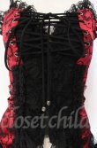 画像2: Qutie Frash / ドラゴンサテンコルセットキャミソール  レッド×ブラック O-25-12-03-001-QU-TO-IG-ZT206 (2)