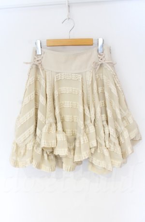 画像: abilletage / イレギュラーヘムスカート  ベージュ O-25-12-03-050-GO-SK-IG-OS