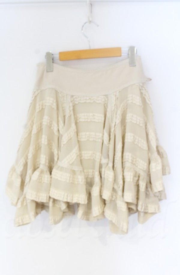 画像3: abilletage / イレギュラーヘムスカート  ベージュ O-25-12-03-050-GO-SK-IG-OS (3)