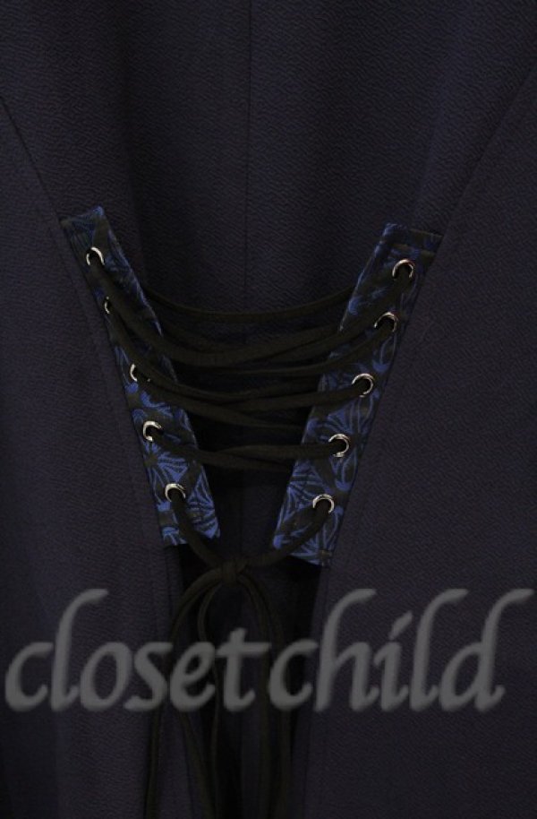 画像5: Qutie Frash / チャイナ着物袖チュニック  ブルー O-25-12-03-008-QU-TO-IG-ZT079 (5)