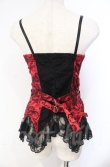 画像4: Qutie Frash / ドラゴンサテンコルセットキャミソール  レッド×ブラック O-25-12-03-001-QU-TO-IG-ZT206 (4)