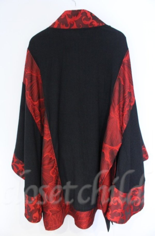 画像4: Qutie Frash / 着物ロングカーデ  レッド O-25-12-03-011-QU-TO-IG-ZT070 (4)