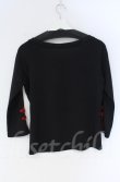 画像3: Qutie Frash / 8分袖インナーT  ブラック×レッド O-25-12-03-016-QU-TO-OW-ZT1208B (3)