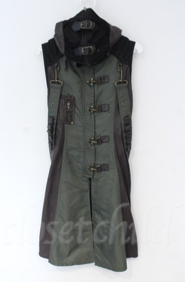 画像1: Qutie Frash / ミリタリーベスト  カーキグリーン O-25-12-03-021-QU-TO-IG-ZT060 (1)