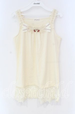 画像: axes femme / 胸元＆肩デザインロングタンク M キナリ O-25-12-04-001-AX-TO-OW-OS