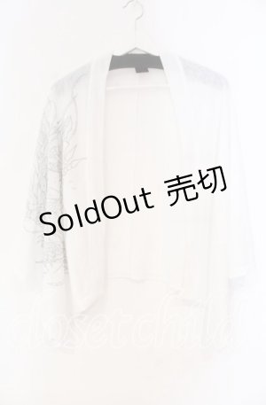 画像: Qutie Frash / 2022年ノベルティポンチョカーディガン  ホワイト O-25-12-04-034-QU-TO-IG-OS