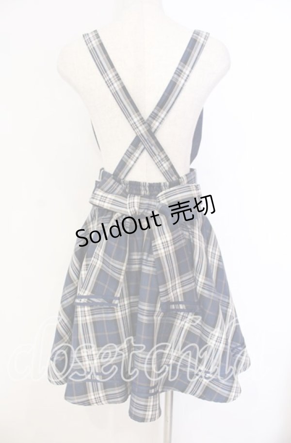 画像4: Amavel / Nostalgic　Checkサイドプリーツマリンスカパン F ネイビー O-25-12-04-036-CA-SK-OW-OS (4)