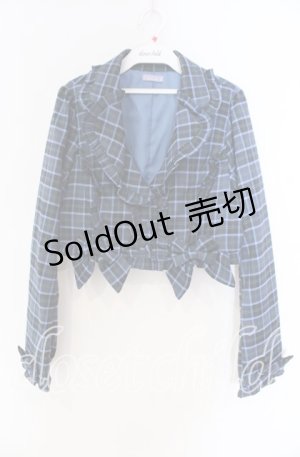 画像: axes femme kawaii / タータンチェックジャケット M アオ O-25-12-04-037-AX-JA-OW-OS