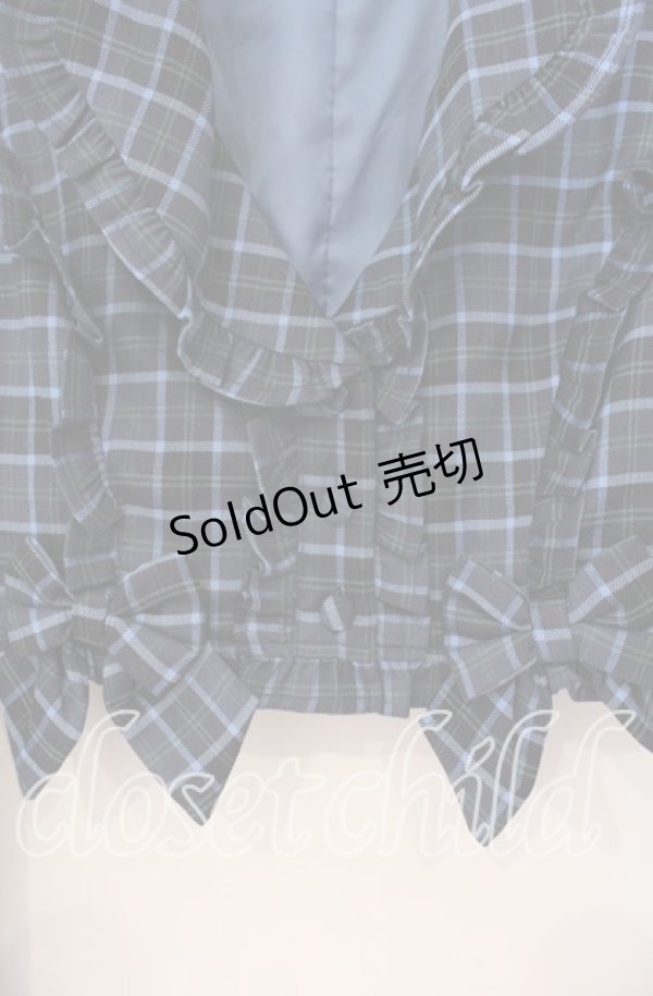 画像2: axes femme Kawaii / タータンチェックジャケット M アオ O-25-12-04-037-AX-JA-OW-OS (2)