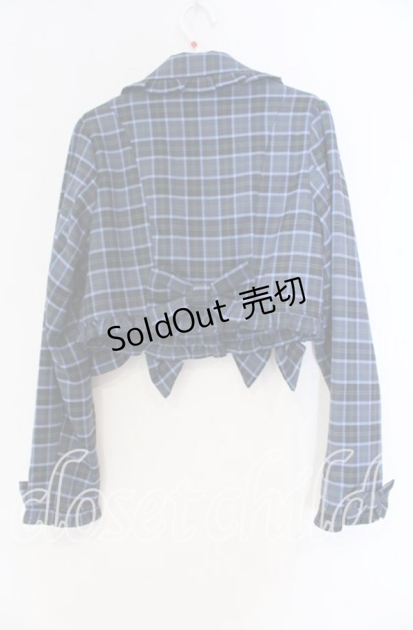 画像3: axes femme Kawaii / タータンチェックジャケット M アオ O-25-12-04-037-AX-JA-OW-OS (3)