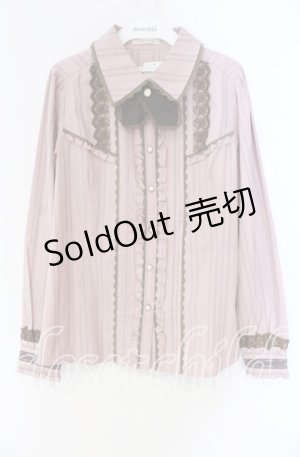 画像: axes femme / タイ付きフリルブラウス L ピンク O-25-12-04-038-AX-BL-OW-OS