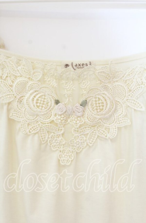 画像2: axes femme / ローズレースタンクトップ F  O-25-12-04-039-AX-TO-OW-OS (2)