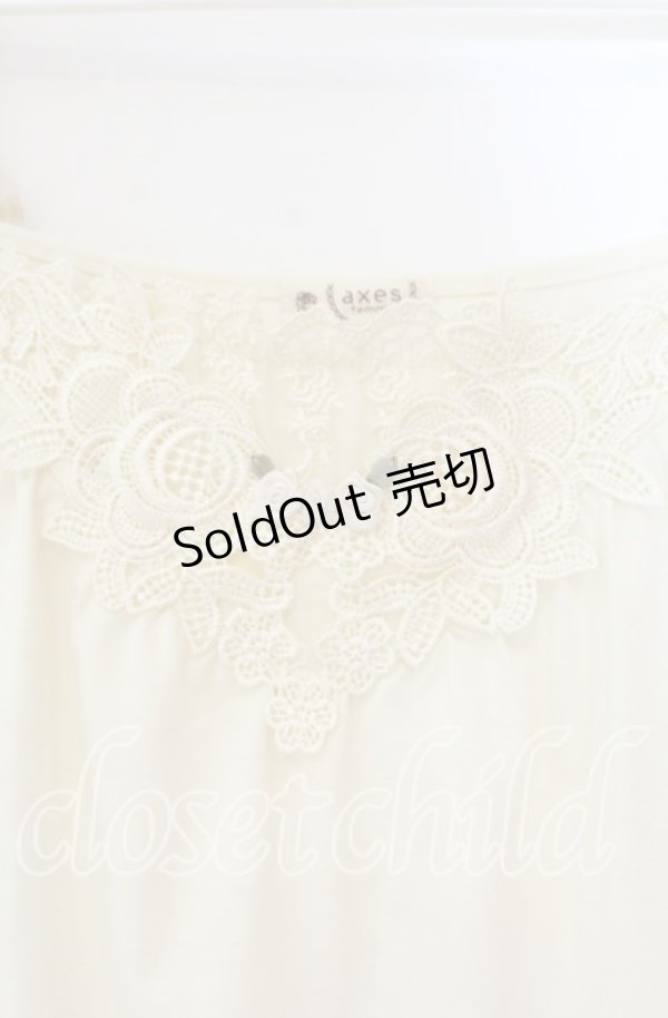 画像2: axes femme / ローズレースタンクトップ F  O-25-12-04-039-AX-TO-OW-OS (2)