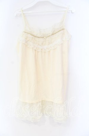 画像: axes femme / ドビーシフォンキャミソール M キナリ O-25-12-04-005-AX-TO-OW-OS