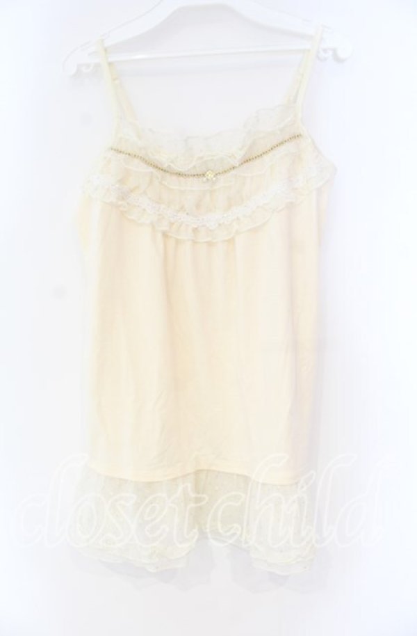 画像1: axes femme / ドビーシフォンキャミソール M キナリ O-25-12-04-005-AX-TO-OW-OS (1)