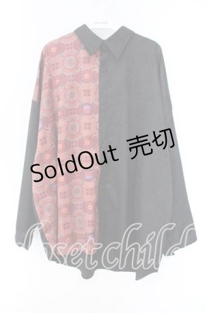 画像: REZEN / 陰陽師×曼荼羅２ＷＡＹシャツ M 真紅 O-25-12-04-044-PU-BL-OW-OS