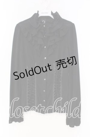 画像: Ozz oneste / ラッフルフリルトップス  クロ O-25-12-04-045-OO-TO-OW-OS