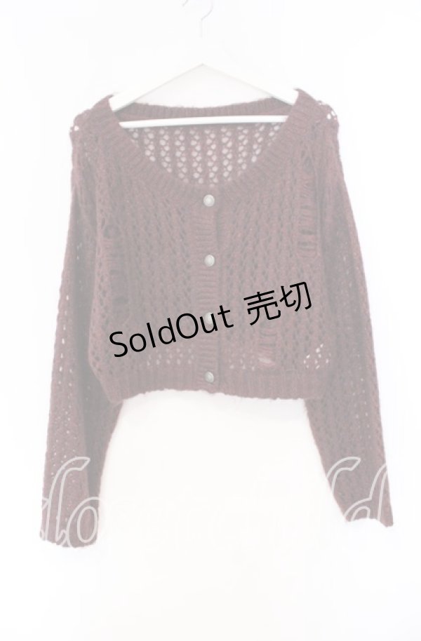 画像1: NIBBLE POISON / 前後２ｗａｙニットカーディガン M ワイン O-25-12-04-047-PU-TO-OW-OS (1)