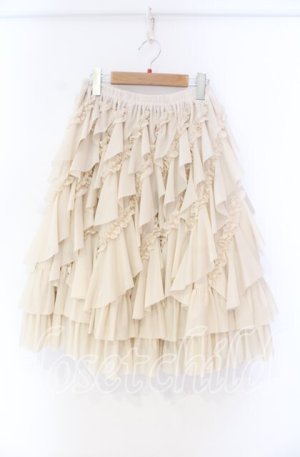 画像: 仙太郎 / ギャザーフリルスカート M ベージュ O-25-12-04-048-LO-SK-OW-OS