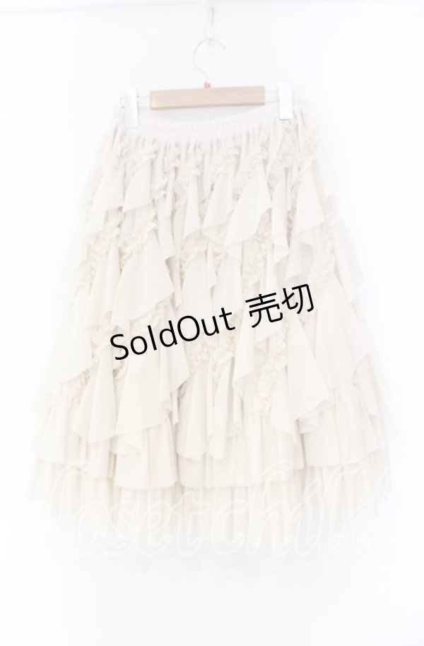 画像3: 仙太郎 / ギャザーフリルスカート M ベージュ O-25-12-04-048-LO-SK-OW-OS (3)