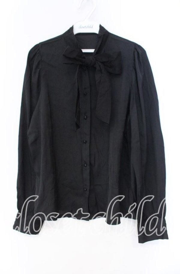 画像1: an another angelus / オーガンジーボウタイブラウス F クロ O-25-12-04-049-CA-BL-OW-OS (1)