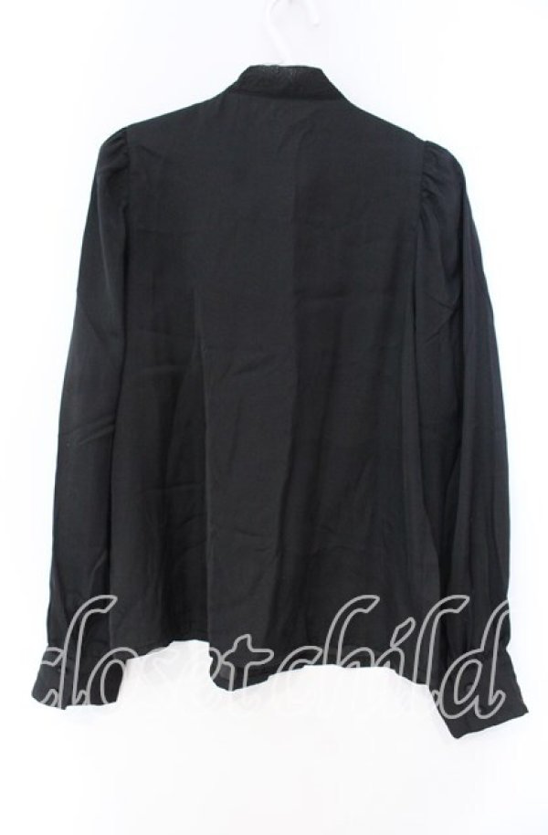 画像2: an another angelus / オーガンジーボウタイブラウス F クロ O-25-12-04-049-CA-BL-OW-OS (2)