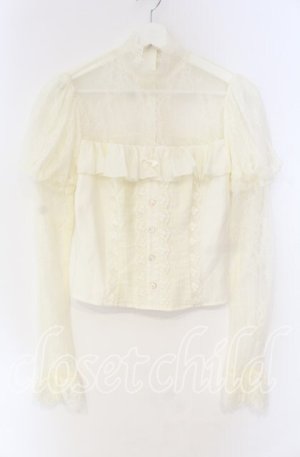 画像: LACEMADE / レース切り替えブラウス  キナリ O-25-12-04-050-LO-TO-OW-OS