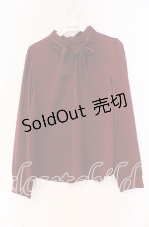 画像: FA（Fi.n.t） / ボウタイプルブラウス F ワイン O-25-12-04-051-LO-BL-OW-OS