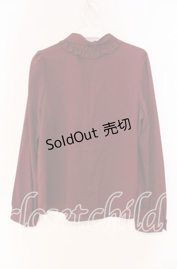 画像2: FA（Fi.n.t） / ボウタイプルブラウス F ワイン O-25-12-04-051-LO-BL-OW-OS (2)