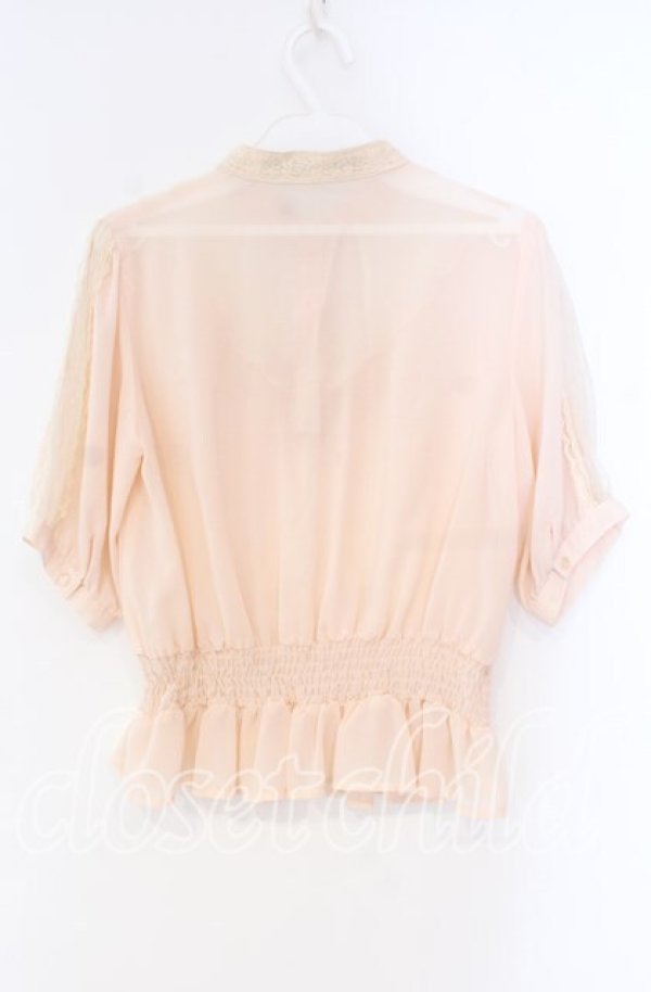 画像3: an another angelus / チュールレース切り替えブラウス F ベージュ O-25-12-04-052-CA-BL-OW-OS (3)