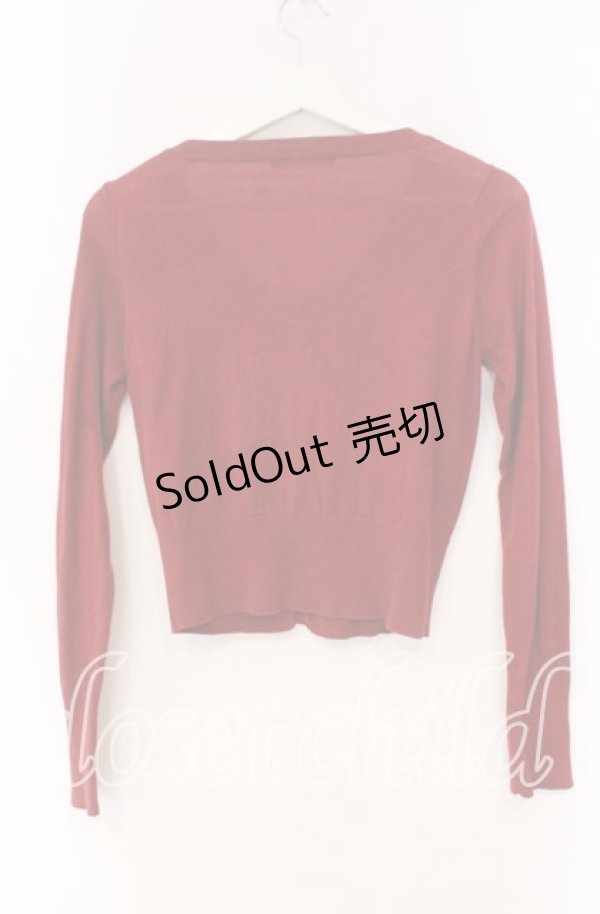 画像3: Fi.n.t / リボン配色カーディガン F アカ O-25-12-04-053-CA-TO-OW-OS (3)