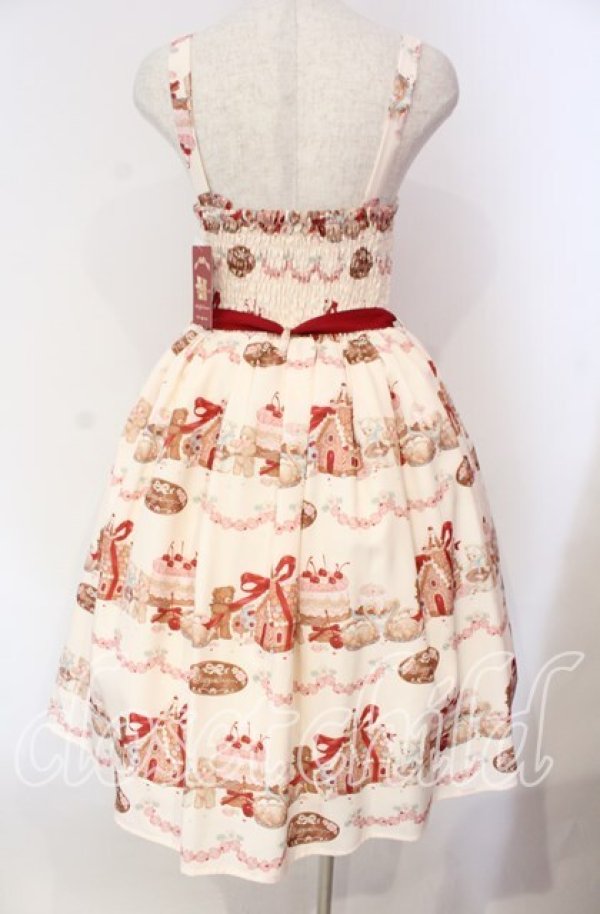 画像5: axes femme kawaii / お菓子の家柄ジャンスカ M キナリ O-25-12-04-057-AX-OP-OW-OS (5)