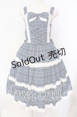 画像: axes femme kawaii / タータンチェックジャンスカ M アオ O-25-12-04-059-AX-OP-OW-OS