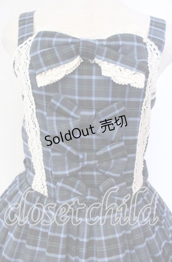 画像2: axes femme Kawaii / タータンチェックジャンスカ M アオ O-25-12-04-059-AX-OP-OW-OS (2)
